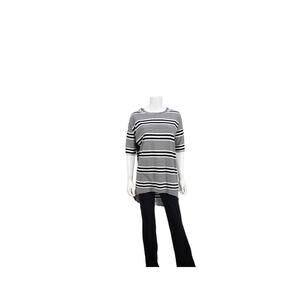 LuLaRoe Women's Black/White Striped High-Lo Scoop Neck Top, Size: X-Small, New